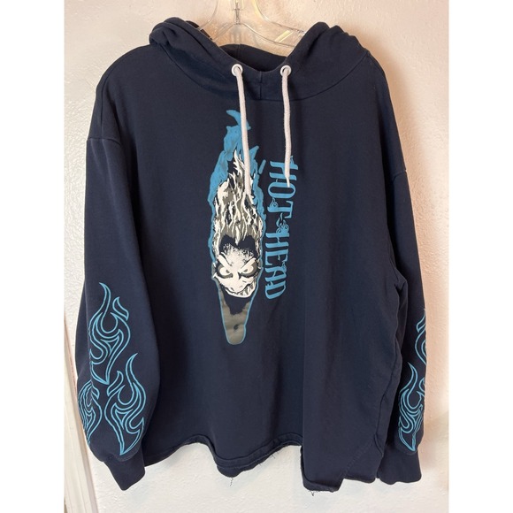 Disney Other - Disney Parks Disney Villains Hades Hoodie Sweatshirt XL Hot Head Navy